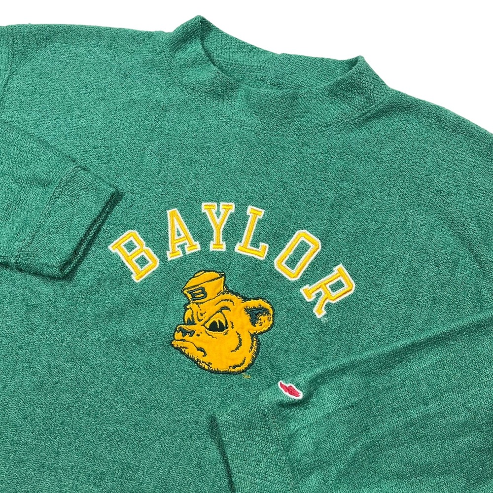 League Baylor Sweatshirt Women Medium Green Heathered Mascot Collegiate RT100